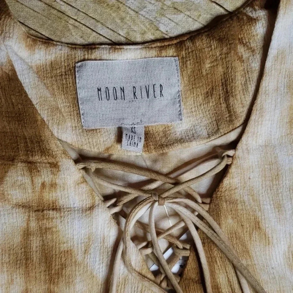 Moon River | Boho Shirt | Camel | Size X Small - Picture 4 of 7